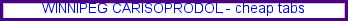 winnipeg carisoprodol, carisoprodol market value